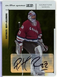 2003-04 ITG Used Signature Series Autographs Gold #PR Patrick Roy AUTO /70*