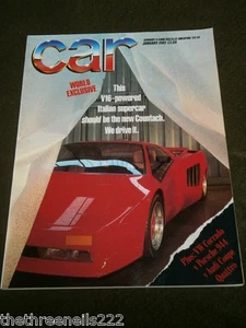 CAR MAGAZINE - NEW COUNTACH DRIVEN - JAN 1989 - Picture 1 of 1