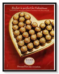 Anuncio impreso de San Valentín Ferrero Rocher vintage 1999 anuncio de revista - Imagen 1 de 2