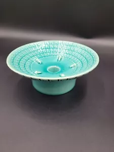 Vintage Roselane Pottery Türkis Schwarz Kerzenständer Keramik 50er Mid Century - Bild 1 von 8