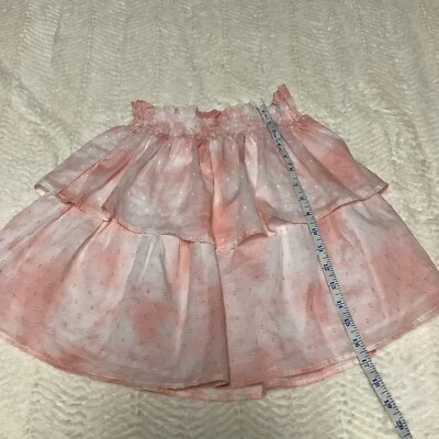Minifalda rosa/blanca con volantes Jessica Simpson XL 14/16 para niñas  Foto 1 de 4