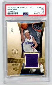 2004 Upper Deck Exquisite Collection Mike Bibby Game Used Jersey Gold /25 PSA 7 - Picture 1 of 2