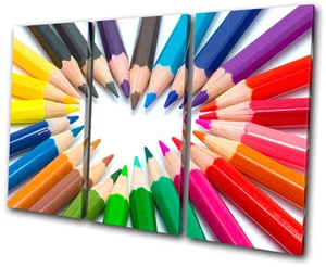 Matite colorate per cameretta bambini TREBLE CANVAS WALL ART quadro stampa VA - Foto 1 di 1