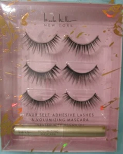 Nicole Miller New York Faux Self-Adhesive Lashes & Volumizing Mascara, 3pairs - Picture 1 of 4