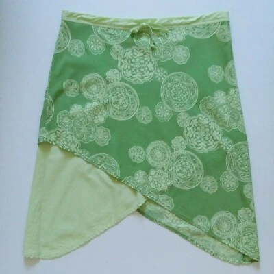 Pañuelo Royal Robbins Dobladillo Línea A Algodón Falda Verde Cintura Corbata Talla S Foto 1 de 4