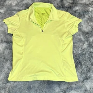 Polo donna Nike Golf Tour Performance Dri Fit 1/2 zip gialla taglia M usata in ottime condizioni - Foto 1 di 10
