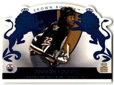 2002-03 Pacific Crown Royale Blue Anson Carter #38 Edmonton Oilers