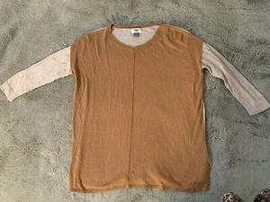 Old Navy Talla XS TP Cuello Redondo Mujer Mangas 3/4 Suéter Marrón Bronceado Pulóver - Imagen 1 de 11