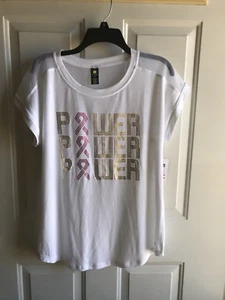 Nueva con etiquetas Camiseta para mujer Xersion manga corta blanca lámina potencia talla mediana - Imagen 1 de 3