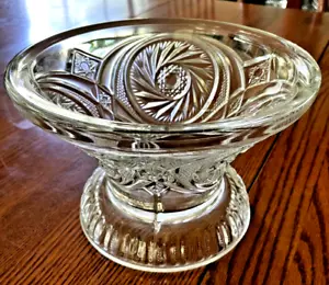 Vintage Star Pinwheel Clear Cut Glass Bowl stand - Picture 1 of 10