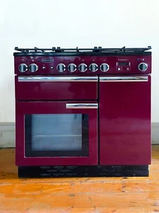 Rangemaster professional+ 90 Dual Fuel Gas/Electric in ‘Cranberry’ - Picture 1 of 14