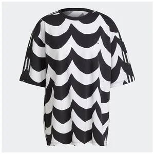 adidas Marimekko Shirt Wave Designer Oversize Tee Sport & Freizeit Schwarz Weiß - Picture 1 of 6