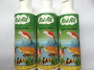 LOTE DE 3 DECLORADORES DE ACUARIO RID-ALL ANTI-CLORO (TIOSULFATO DE SODIO) - Imagen 1 de 1