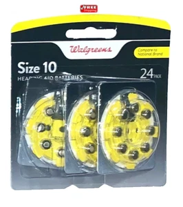 Hearing Aid Size 10 Batteries - 24 PACK Batteries Best By 08/2024 - Picture 1 of 3
