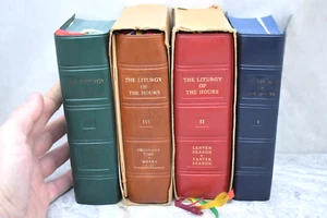 Juego de 4 libros antiguos limpios de Liturgia de las Horas, c.1975,1976 en latín (CU126) - Imagen 1 de 21