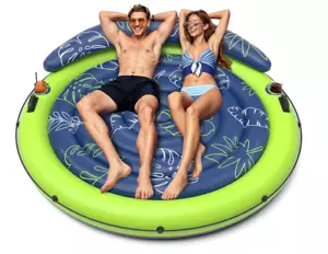 Pool Floats Adult, Inflatable Tanning Pool - Round Pool Rafts, Free Shipping - Picture 1 of 7