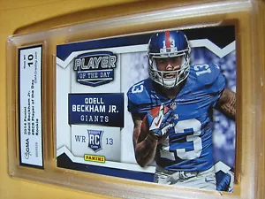 ODELL BECKHAM JR. JR LSU GIANTS 2014 PANINI PLAYER OF THE DAY RC # RC8 GRADED 10 - Bild 1 von 1