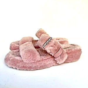 UGG Pink Crystal Fuzz Yeah Slide Lammfell Slipper Sandalen, US 11 / EUR 42 - Bild 1 von 15