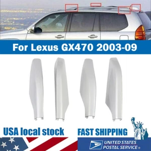 4PCS For Lexus GX470 2003-09 Silver Roof Rack Rail End Cover-Replace Shells US - Picture 1 of 9