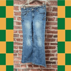 Vintage Y2K Limited Too Flare Jeans Girls Size 10 Blue 5 Pocket Super Hip - Picture 1 of 8