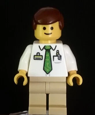 LEGO Lugar de Trabajo Minifigura Supervisor Gerente Jefe Gerente de Ventas Propietario de Negocio Foto 1 de 2