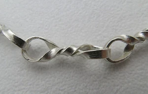 DISEÑO MADURO - CADENA DE NUDOS HECHOS A MANO ESTILO ANTIGUO - PLATA FINA 999 - Imagen 1 de 7
