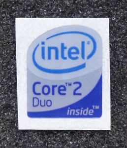 Intel Core 2 Duo Inside Aufkleber 19 x 23 mm Gehäuse Badge für Desktop Silber Top - Bild 1 von 1