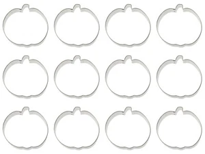 1 Dozen (12 pieces) Pumpkin Cookie Cutter 5 in Metal Party Favors USA - Picture 1 of 4