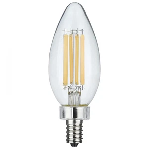 8 Watt C11 LED - Clear Finish - Candelabra Base - 5000K - 90 CRI - 800 Lumens - - Picture 1 of 6