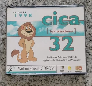 CICA 32 Windows Programs August 1998 Walnut Creek PC CD-ROM  4CD Set - Picture 1 of 4