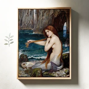 A Mermaid, 1900 John William Waterhouse Giclee Canvas Print - Picture 1 of 6