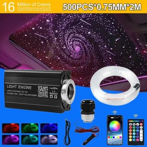 500pcs RGBW Glasfaser Auto Sternenhimmel Nachtlicht Lichtfaserset Fernbedienung - Bild 1 von 15