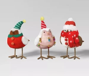 Set of 3 Birds 2023 Target Mini Featherly Friends Wondershop Christmas Birds - Picture 1 of 6