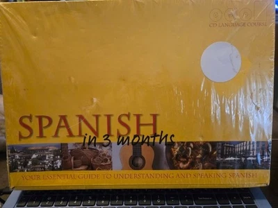 SPANISH IN 3 MONTHS 3 CD LANGUAGE COURSE UNDERSTAND AND SPEAK SPANISH NEW SEALED - Image 1 of 4