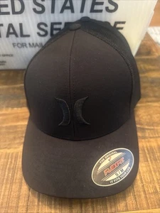 New HURLEY ICON TEXTURE FlexFit Hat Navy-414 Unisex - Picture 1 of 4