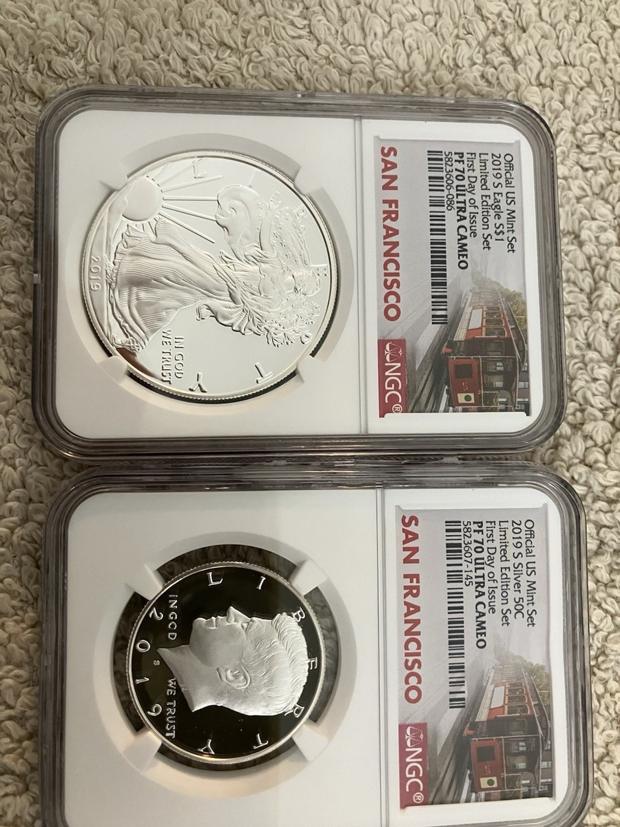 American Eagle PR 70 Graded 2019 Silver Bullion Coins for
