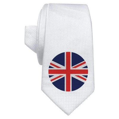 'United Kingdom Union Jack' White Tie / Necktie with Gift Box (AT00015094) - Image 1 of 4