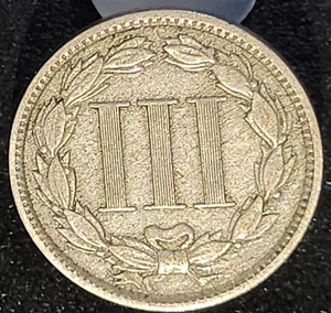 1881 Three 3 Cent Nickel Coin Very Nice Higher Grade Coin  VF/XF - Picture 1 of 2