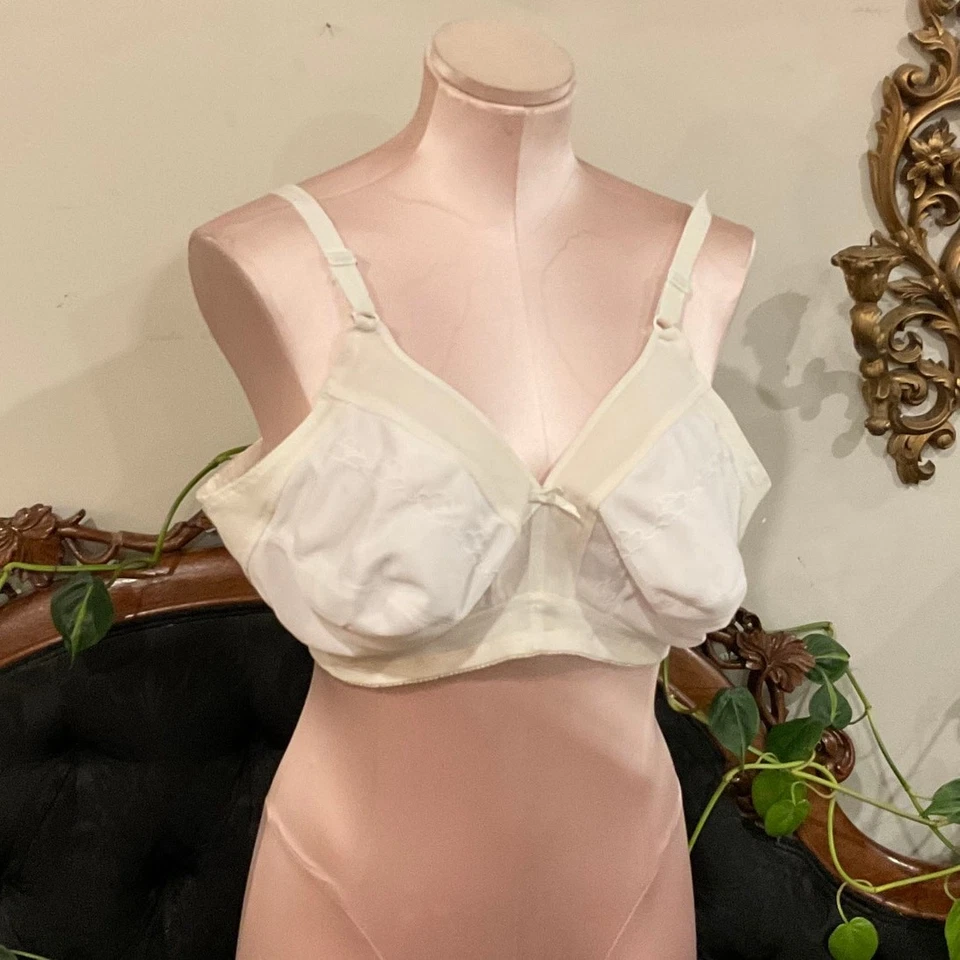 Vintage The Woman Within Wireless Full Coverage Bra Size 42DD Ivory - Image 1 of 4