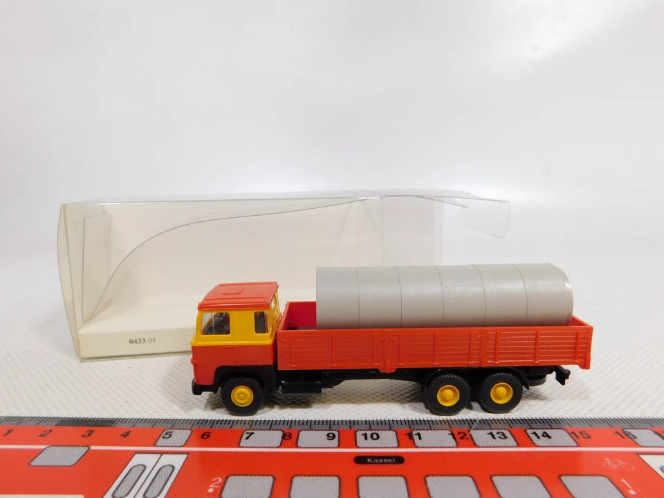 Wiking H0 1:87 0433 01 Pianale Camion Bordo Alto Scania 111 Lbt Mint + Box # - Immagine 1 di 4