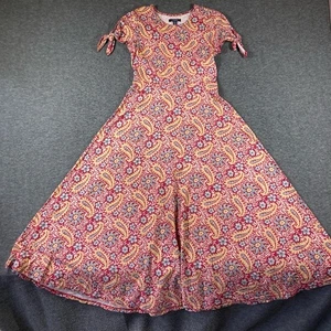 Chaps Flowy Maxi Dress Womens Small Petite Paisley Fit And Flare Boho Feminine - Picture 1 of 9