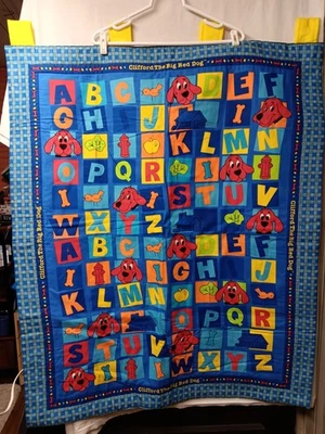 "Alfabeto colgante de pared acolchado vintage Clifford el gran perro rojo de la A a la Z 41"" por 33""" Foto 1 de 2