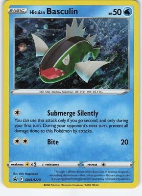 Hisuian Basculin SWSH273 Promo Holo SWSH: Sword & Shield Promo Cards NM Pokémon - Image 1 of 2