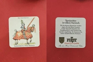 First Dortmund Turnierritter in vollem Harnisch Nr. 6 Brauerei Bierdeckel Bier - Picture 1 of 1