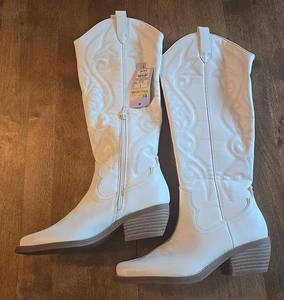 Women's Kenzi Western Boots with Memory Foam Insole - Wild Fable Ivory 411 - Picture 1 of 3