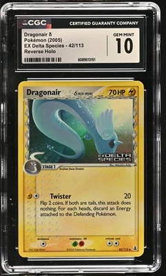 CGC 10 Dragonair EX Delta Species 42/113 Reverse Holo Stamped Pokemon Card - Image 1 of 2