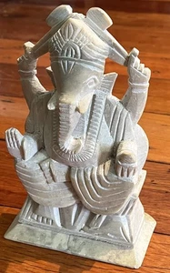 Ganesha carved soapstone figurine - Foto 1 di 5