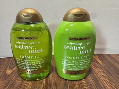 OGX Extra Strength Refreshing Scalp+ Shampoo&Conditioner Set, Teatree Mint, 13oz - Image 1 of 4