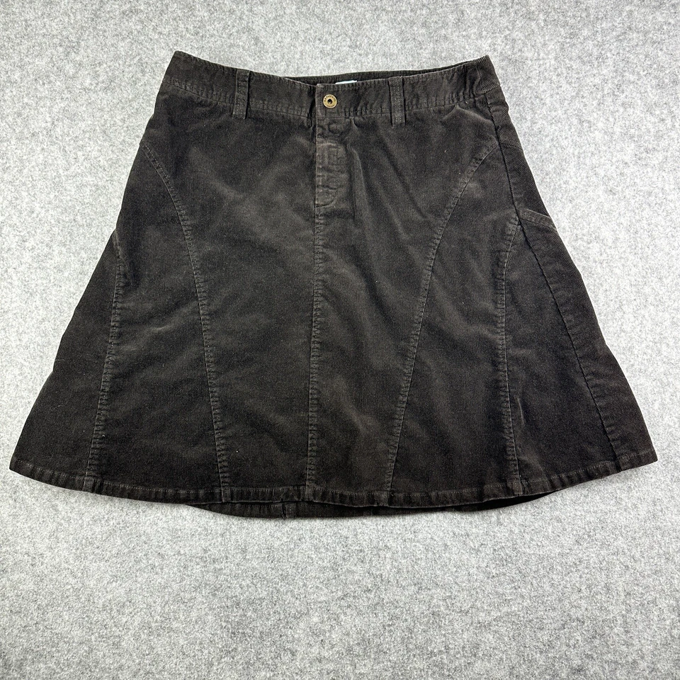 Bass Skirt Womens 14 Brown Corduroy Flare Short Chocolate Y2K Preppy Country - Image 1 of 4