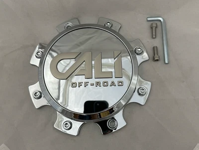 CALI OFF-ROAD Front Dually Chrome Wheel Center Cap with Screws C109115C01-F - Image 1 of 4